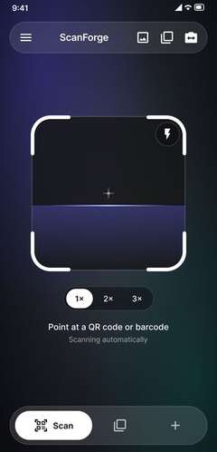 Scan screen